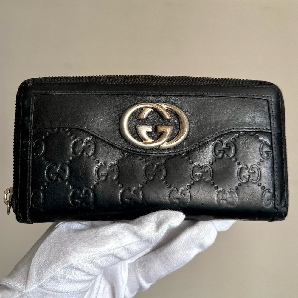 Gucci GG Guccissima Sima Zippy Long Wallet